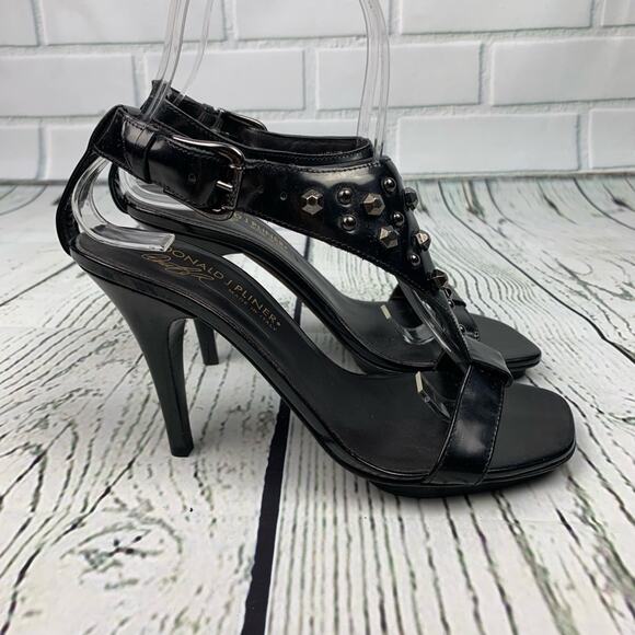 Donald Pliner Nekita Sandal Black Patent Size 6 M - Picture 5 of 8